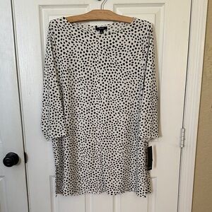 Alfani Black and White Long Sleeve Dress